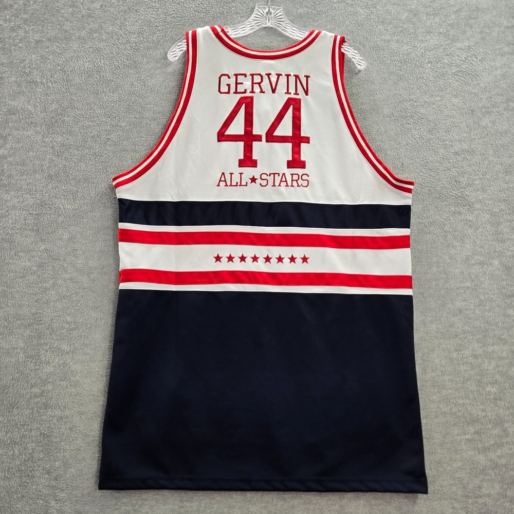 ABA West All Stars Men Jersey Tank Top XL Blue George Gervin 44 Sleeveless READ